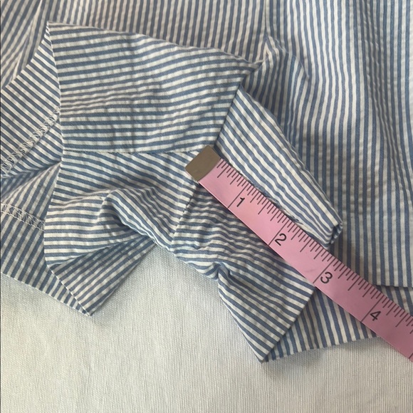 J. Crew Light Blue 100% Cotton Pinstripe Shorts Tailored Fit - Picture 10 of 10